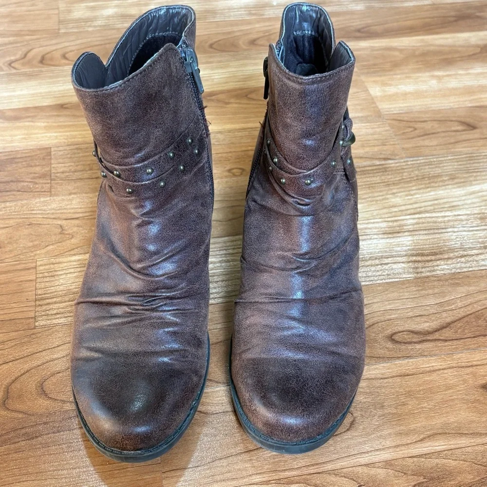 BARE TRAPS BARETRAPS RAINLY BROWN ANKLE BOOTS‎ BOOTIES WOMENS 8 M